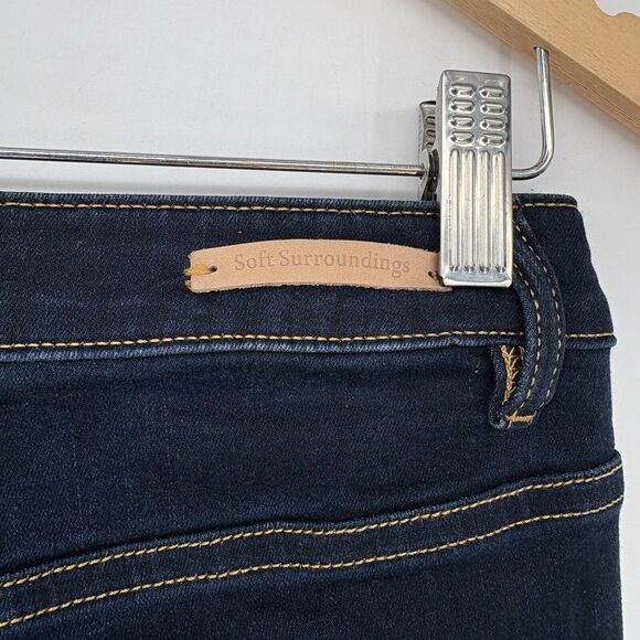 Soft Surrounding High Rise Skinny Jeans Dark‎ Blue Wash 2EL83 Size 6 - Picture 7 of 9